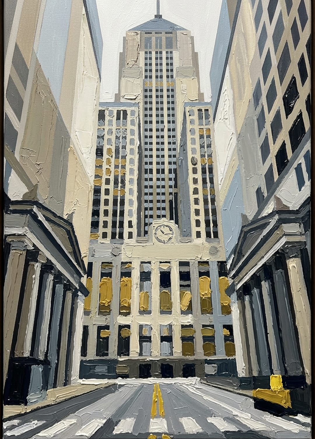 Chicago, Looking Up — oil on canvas