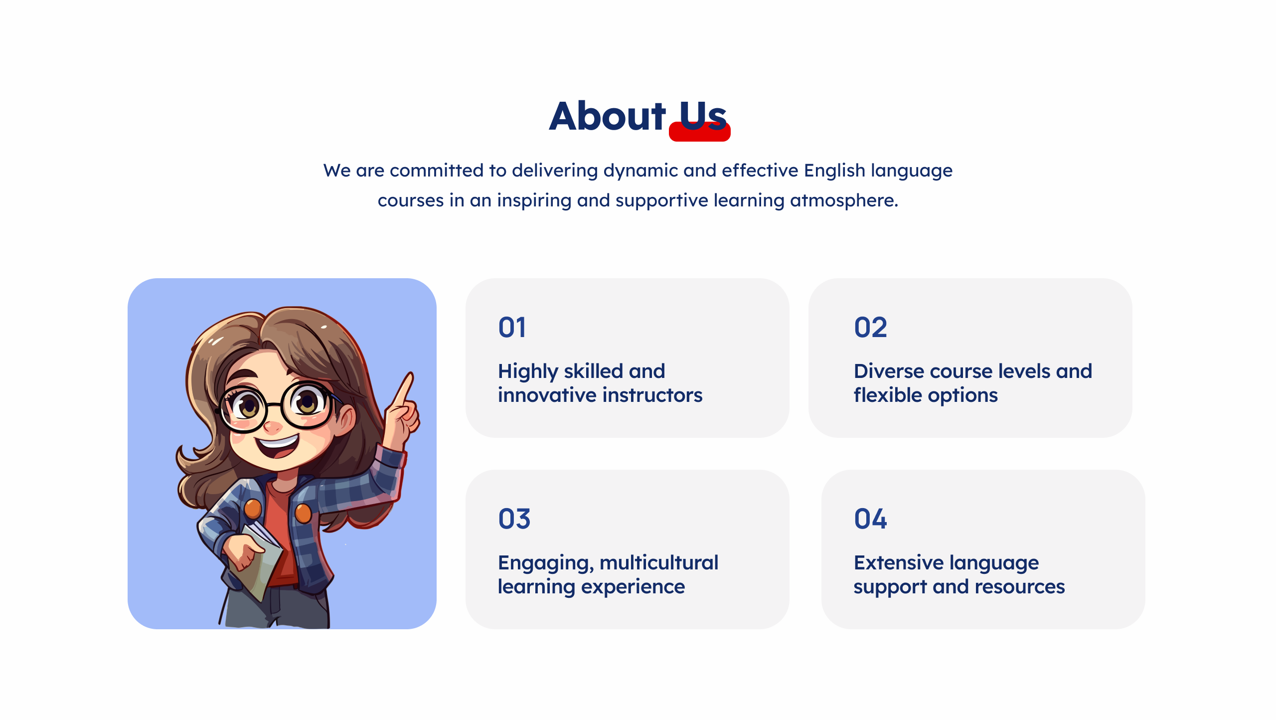 About us — four reasons to choose the school