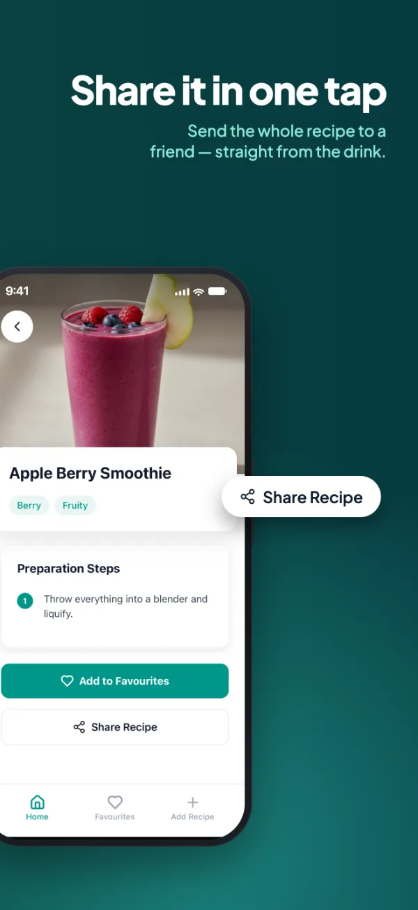 App Store screenshot 3: Share it in one tap