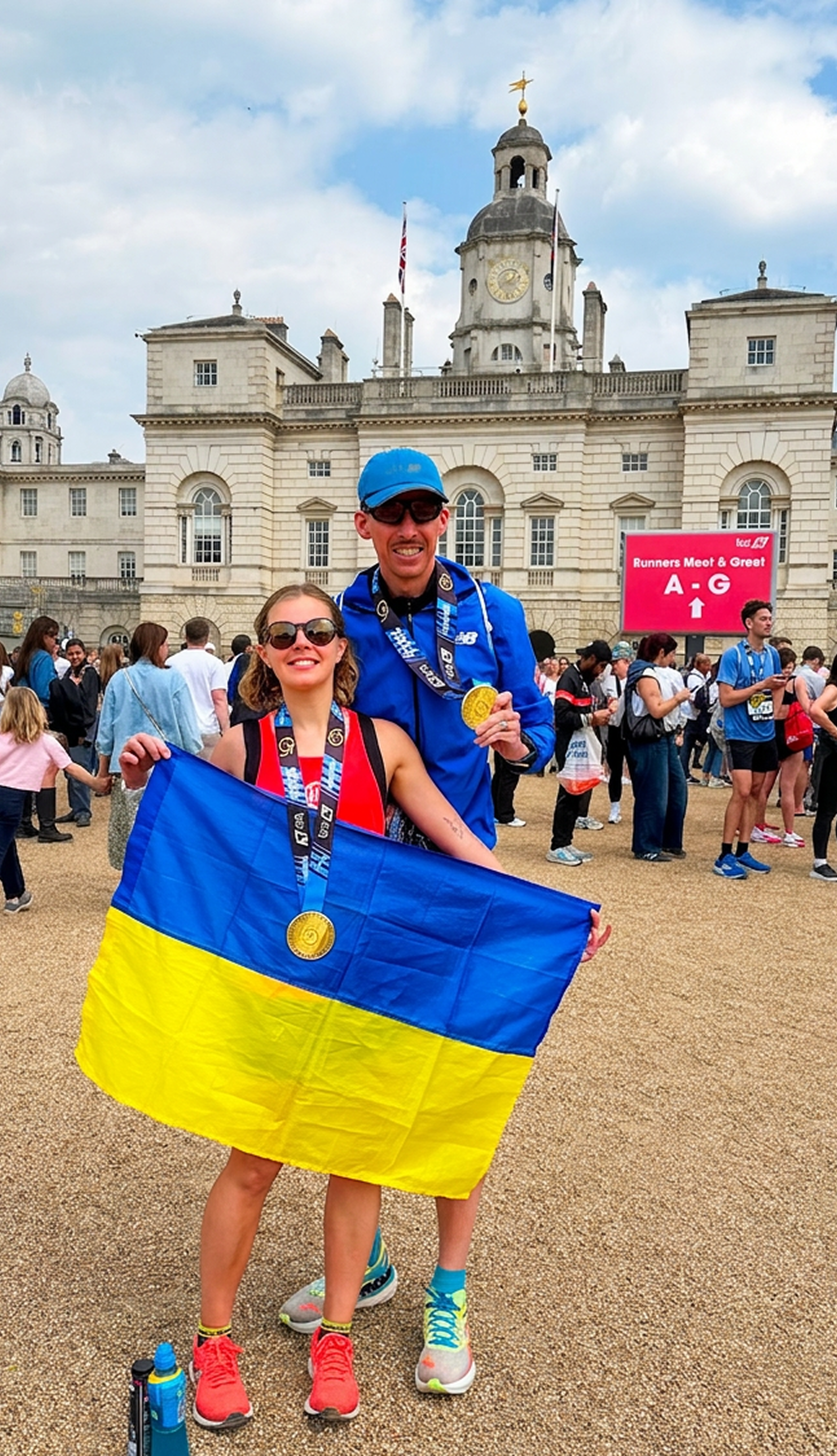 London Marathon — with my wife