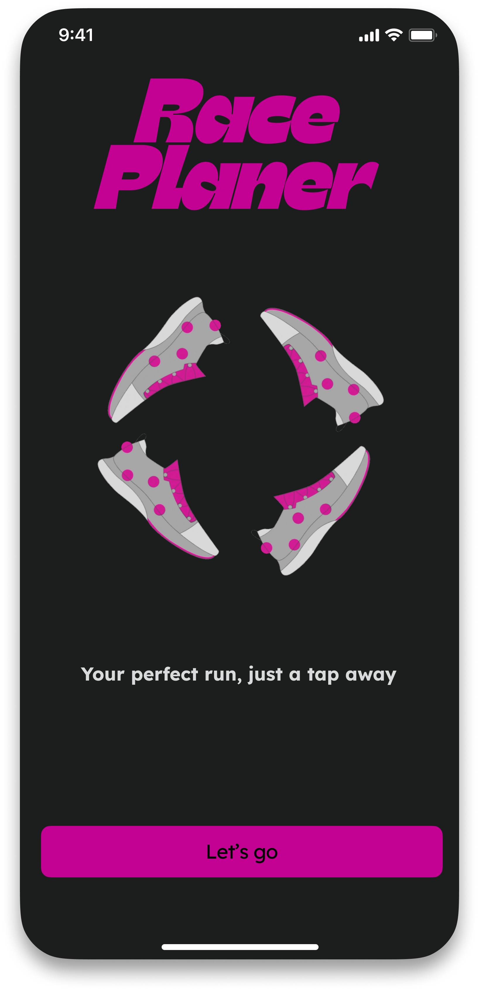 Race Planner splash screen